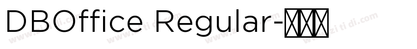 DBOffice Regular字体转换